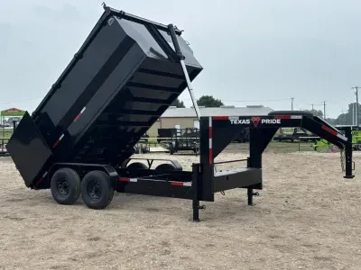 2026 Texas Pride 7'X14'X4' Telescopic Gooseneck Dump Trailer 16k GVWR (DT714414KGN)