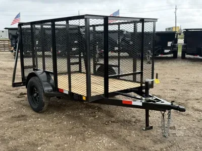 2026 C&M Trailers 5'x8' Single Axle Utility Trailer with Gate and 4' Mesh Siding (5x8SA)