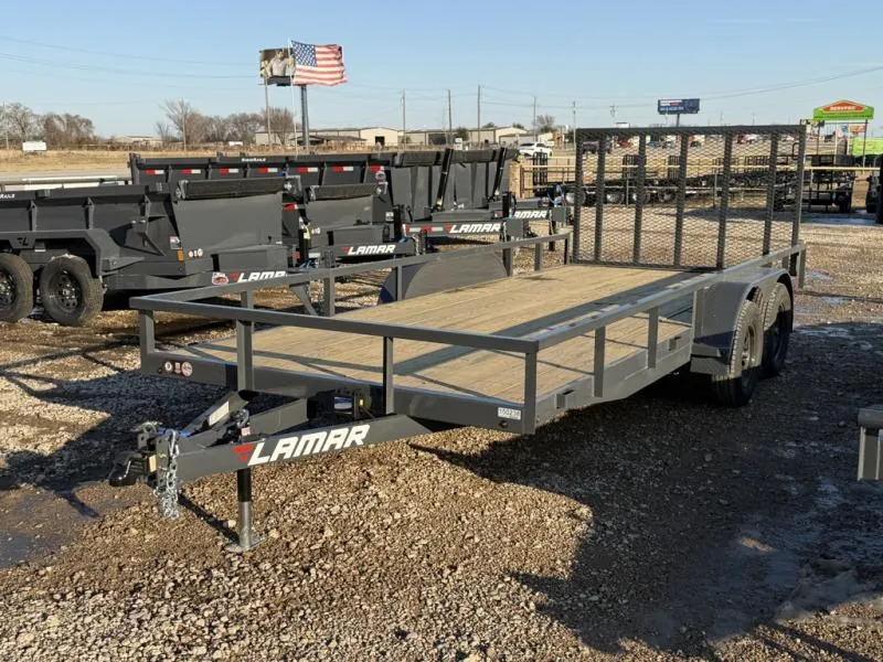 2026 Lamar 83"X18' Tandem Axle Commercial Utility Bumper Pull Trailer 7K GVWR (UC831823)