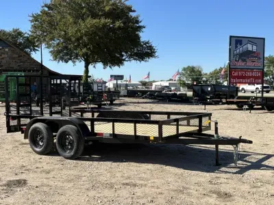 2026 Trailer Market 76"x14' Tandem Axle Utility Trailer W/ Gate and 1' Mesh Siding (76X14UT)