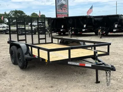 2026 C&M Trailers 76"x12' Tandem Axle Utility Trailer w/ Gate (76X12TA)
