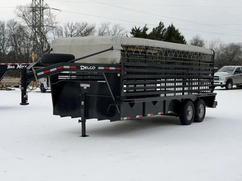2023 Delco 20' Livestock Horse Trailer, Gooseneck 14,000 lbs GVWR, 80" x 20' (Trailer)