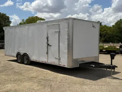 2023 LARK Used Repo 8.5x24 14k Enclosed Auto Hauler