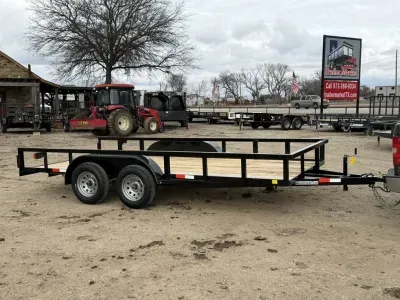 2026 Trailer Market 82"x16' Tandem Axle Utility Trailer Tube Top (82X16TA)
