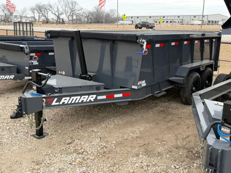 2026 Lamar 83x14x36 Bumper Pull Telescopic Dump Trailer 14K GVWR (DT831427)