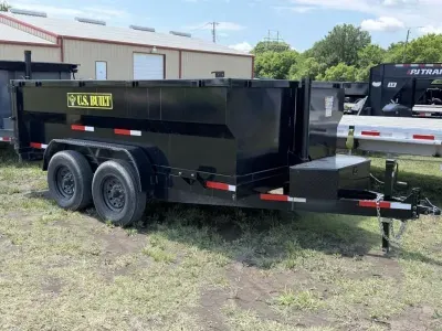 2023 U.S. BUILT 7x12x3 Bumper Pull Dump Trailer 14K GVWR, Telescopic (DT712314KBP)