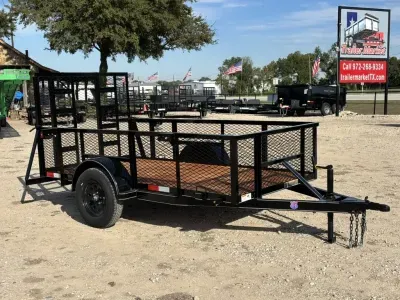 2027 Trailer Market 5'x10' Single Axle Utility Trailer With Gate With 2' Mesh Siding (5X10SA)