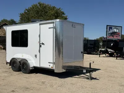 2027 Cargo Craft ELITE FLAT NOSE 7' X 14' TANDEM AXLE ENCLOSED TRAILER / CARGO POLYCOR SIDING (EF