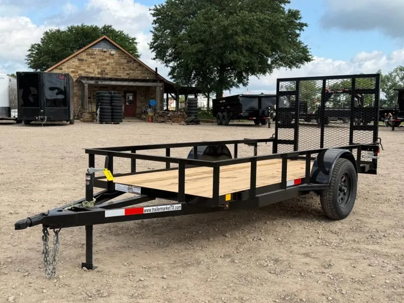 2026 C&M Trailers 5'x12' Single Axle Utility Trailer w/ Gate 3.5K GVWR (5X12SA)
