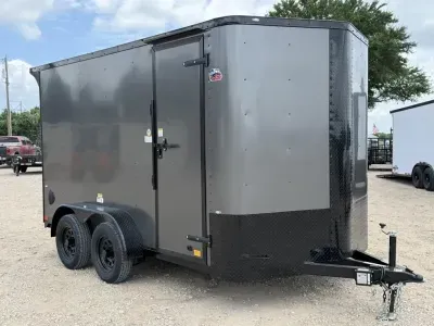 2026 Cargo Craft EV-Elite V-Nose 7' x 14' Tandem Axle Cargo / Enclosed Trailer Polycor Siding (EV