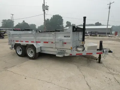 2027 Legend Trailers 7' x 14' Galvanized Dump Trailer with Telescopic Lift - 8K Axles - Corrosion