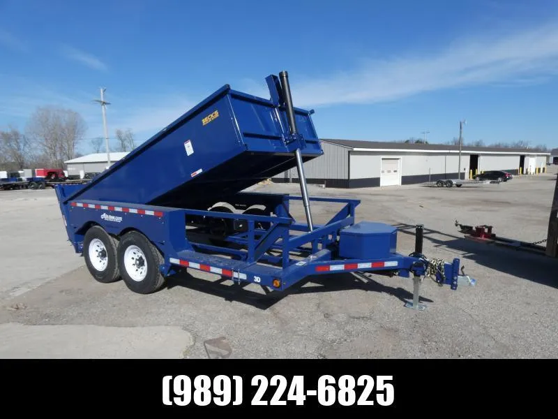 Air Tow 12' Drop Deck + Dump Trailer For Sale - 2 Trailers in 1 - Easy Ground Level Loading = No Ram