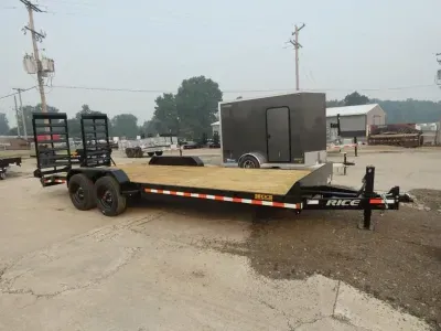 2026 Rice Trailers 7' x 22' Open Equipment Trailer - 8k Axle Upgrade - Flexible Financing Options