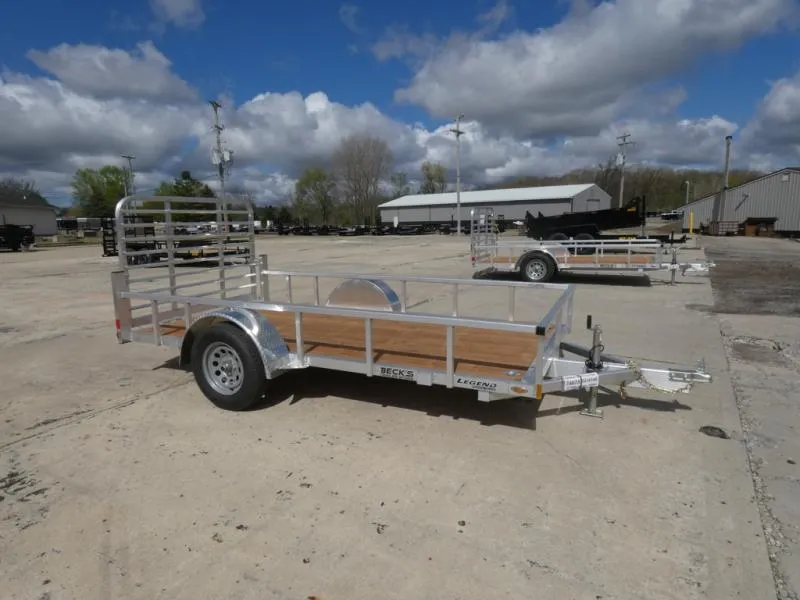 2026 Legend Trailers Open Deluxe Single Axle 6' x 12' Open Aluminum Utility Trailer - Absolute Be