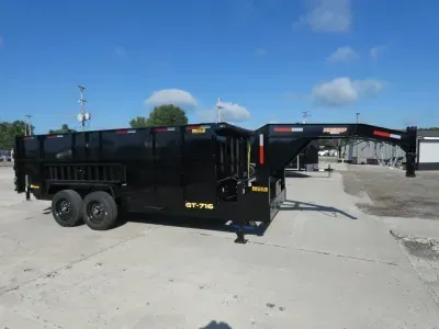 2026 DuraDump 7' x 16' Gooseneck Dump Trailer - 16K Weight Rating - 4' Sides - Flexible Financing