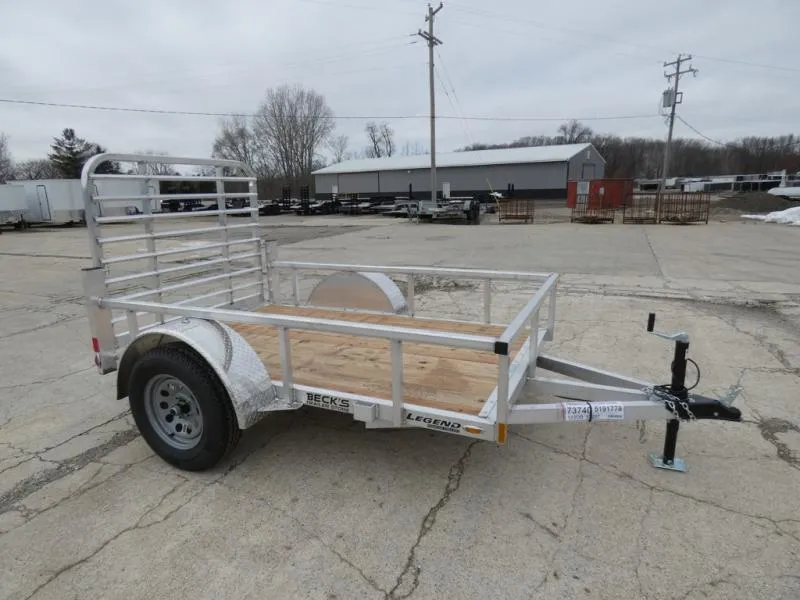 2026 Legend Trailers Open Deluxe Single Axle 5' x 8' Aluminum Utility Trailer - Built in Michigan