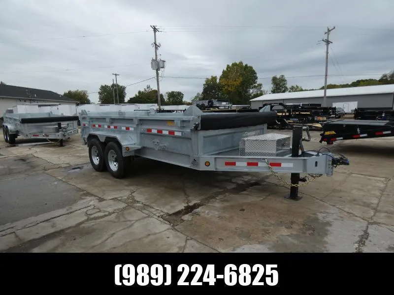 Silver Mountain Trailers 7' x 14' Galvanized Dump Trailer - Corrosion Resistant - Business & Persona