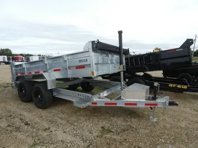 2027 Legend Trailers 6' x 12' Galvanized Dump Trailer with Telescopic Lift - Corrosion Resistant - F