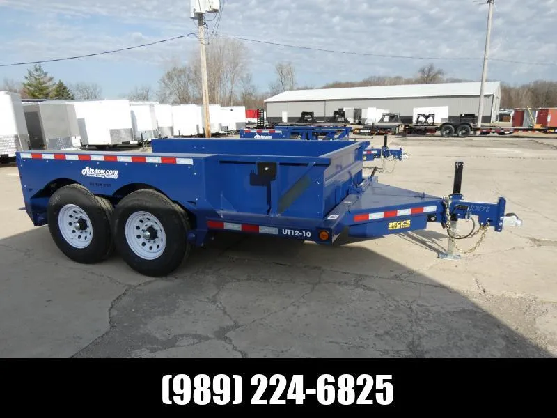 Air Tow Air Tow 12' Drop Deck Equipment Trailer For Sale - Easy Ground Level Loading = No Ramps or T