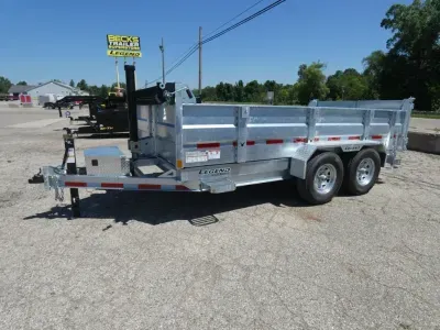 2027 Legend Trailers 7' x 14' Galvanized Dump Trailer with Telescopic Lift - Corrosion Resistant - F