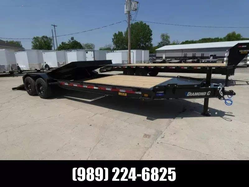 Diamond C Trailers HDT 7' x 24' Tilt Deck Equipment Trailer For Sale - 10K Torsion Axles - Flexible
