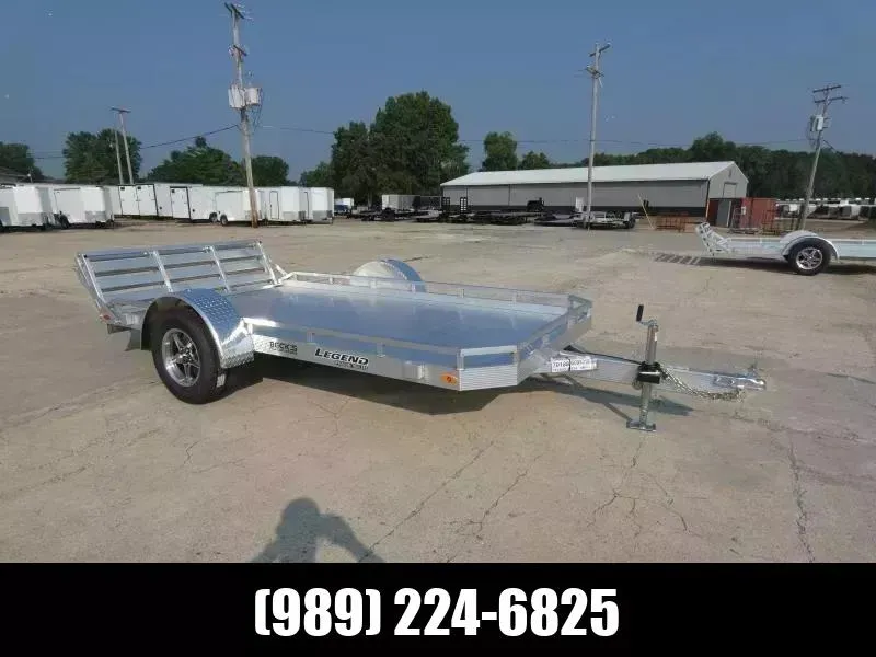 2026 Legend Trailers Utility Gate Single Axle 7'x12' Utility Trailer - 3500# Torsion Axle - All Alum