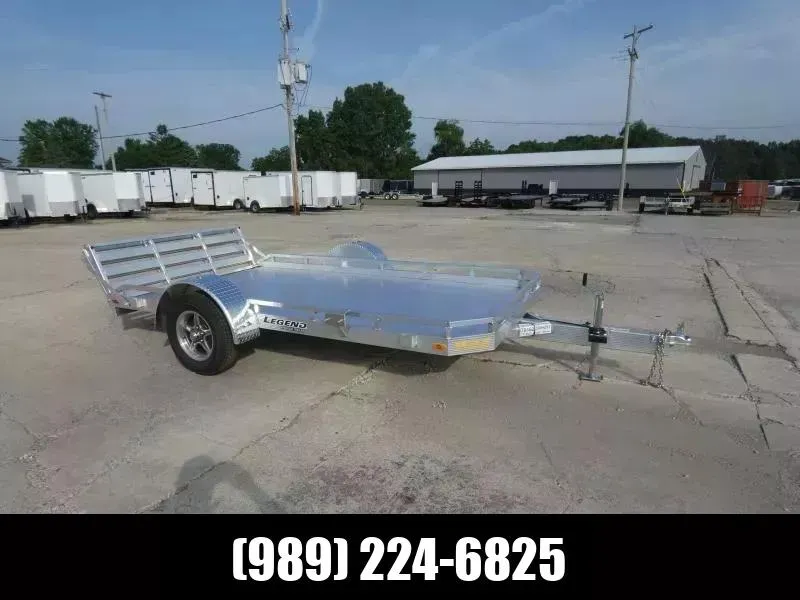 Legend Trailers All Aluminum 7' x 12' Utility Trailer With Aluminum Deck & 3-Way Gate - 3500# Tor