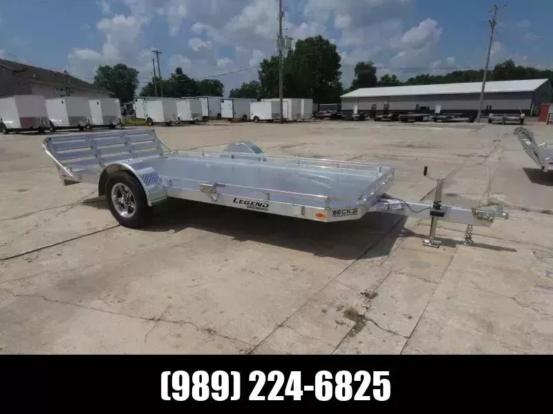 2026 Legend Trailers All Aluminum 7' x 14' Utility Trailer With Aluminum Deck & 3-Way Gate - Tors