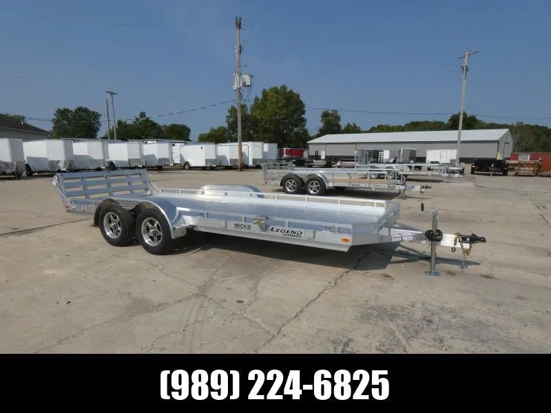 Legend Trailers All Aluminum 7' x 18' Utility Trailer With Aluminum Deck & 3-Way Gate - $0 Down F