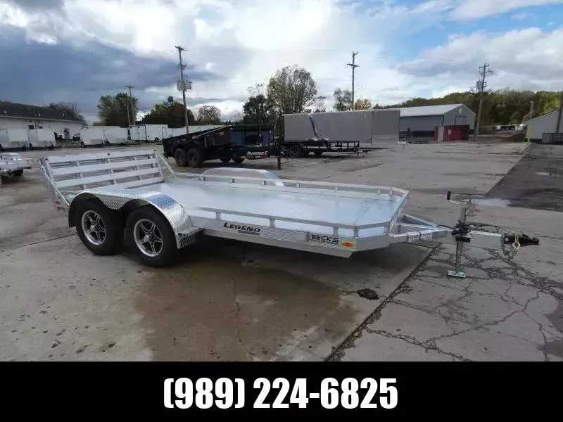 2026 Legend Trailers All Aluminum 7' x 14' Utility Trailer With Aluminum Deck & 3-Way Gate - $0 D