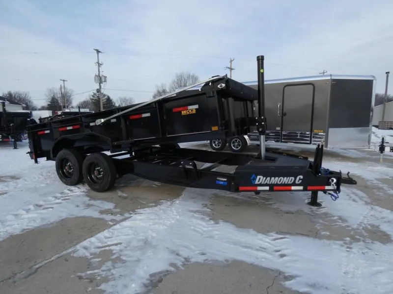 Diamond C Trailers 7' x 16' Low Profile Dump Trailer For Sale - Loaded With Features - 8K