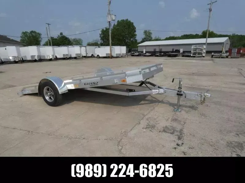 Legend Trailers Open 7' x 14' Aluminum Utility Tilt Deck - No Ramps - Perfect for UTVs, Golf Cart