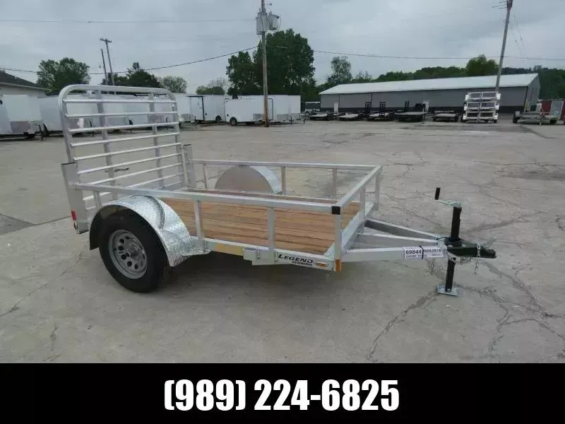 2026 Legend Trailers Open Deluxe Single Axle 5' x 8' Aluminum Utility Trailer - Built in Michigan