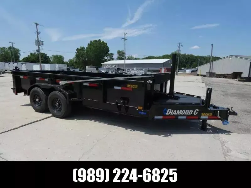 Diamond C Trailers 7' x 16' Low Profile Dump Trailer For Sale - Loaded With Features - Flexible F