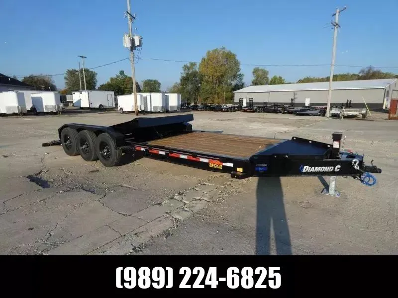 Diamond C Trailers HDT 7' x 24' Tilt Deck Equipment Trailer - 24K Weight Rating - Torsion Axles -