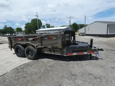 2026 Diamond C Trailer MFG. 7' x 12' Low Profile Dump Trailer - 8K Axles & Exclusive Advanced Brakin