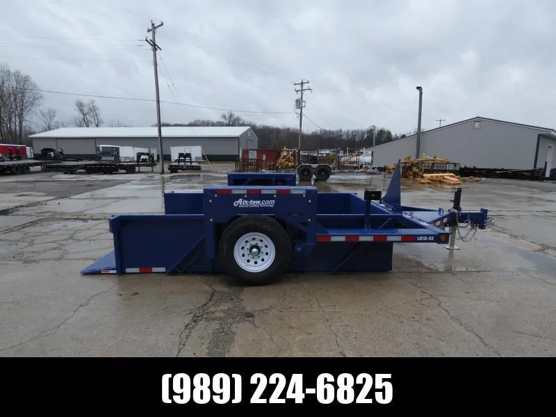 Air Tow Air Tow 12' Drop Deck Equipment Trailer For Sale - Easy Ground Level Loading = No Ramps or T