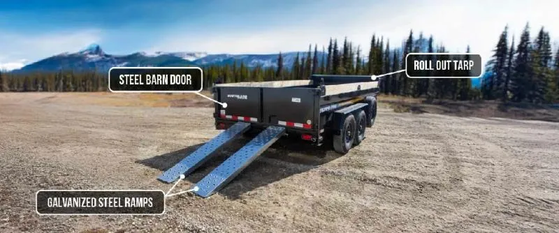 2026 Southland Dump Trailer SL714-14K Black