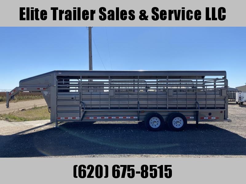 2022 GR Trailers 6.8' x 24' Gooseneck Tandem Axle Trailer (STH6824W14LNR) Livestock Trailer 2022 GR Trailers 6.8' x 24' Gooseneck Tandem Axle Trailer (STH6824W14LNR) Livestock Trailer