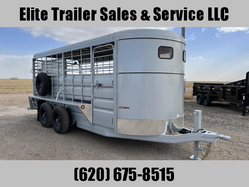 2023 GR TRAILERS 6' 8" x 18' 14K STOCK TRAILER W/BRUSH FENDERS 2023 GR TRAILERS 6' 8" x 18' 14K STOCK TRAILER W/BRUSH FENDERS