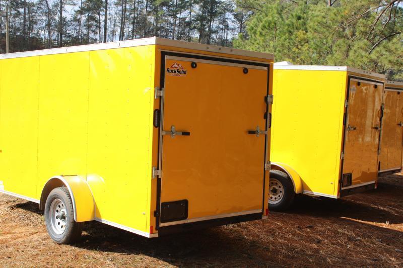 Rock Solid 6'X12'SA Yellow Enclosed Trailer Rock Solid 6'X12'SA Yellow Enclosed Trailer