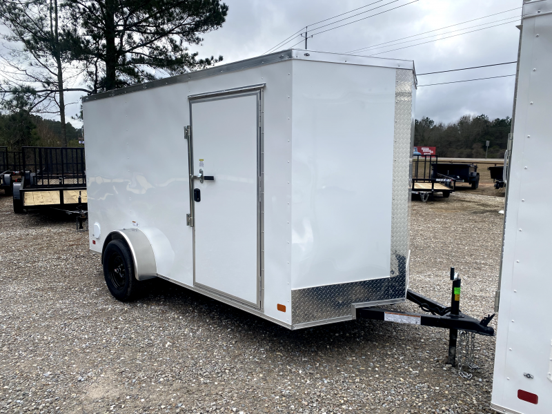 2024 NationCraft Trailers 6x10 3.5k White Cargo / Enclosed Trailer