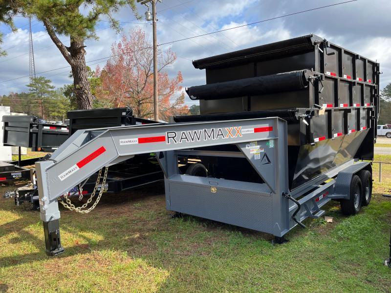 2023 RawMaxx 14' x 83" 14k Gooseneck Roll Off Dump Dump Trailer