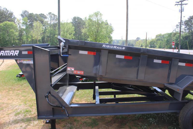 Lamar 83"X16' 14K Grey Gooseneck Dump Trailer Lamar 83"X16' 14K Grey Gooseneck Dump Trailer