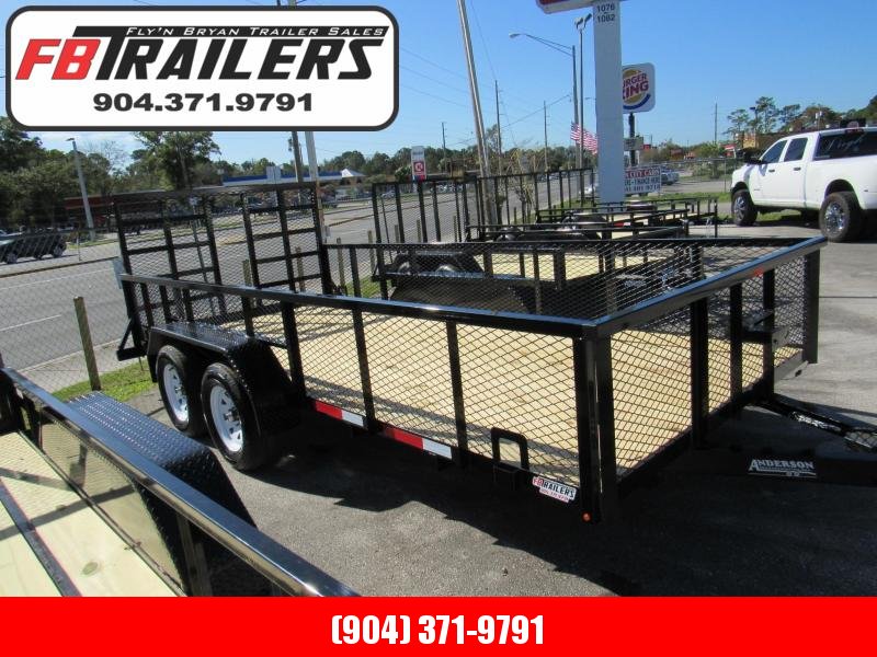 2021 Anderson Manufacturing 7X16 Tandem with 2ft Mesh Sides Utility Trailer 2021 Anderson Manufacturing 7X16 Tandem with 2ft Mesh Sides Utility Trailer