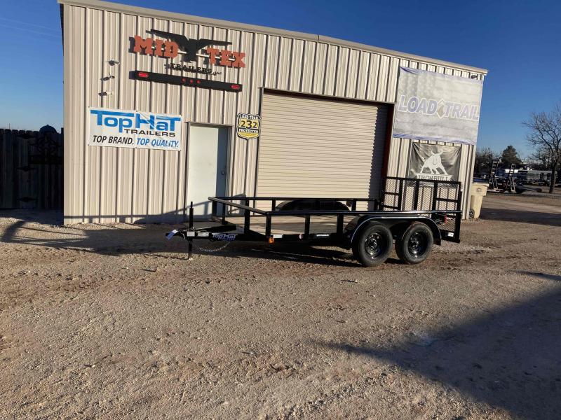2023 Top Hat Trailers 83"x12' Dove Tail Utility Trailer Mid Tex