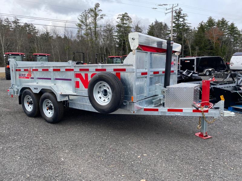 2024 N and N Trailers 7x14 Galvanized 14K Dump Trailer w/Hyd Jack, Tarp