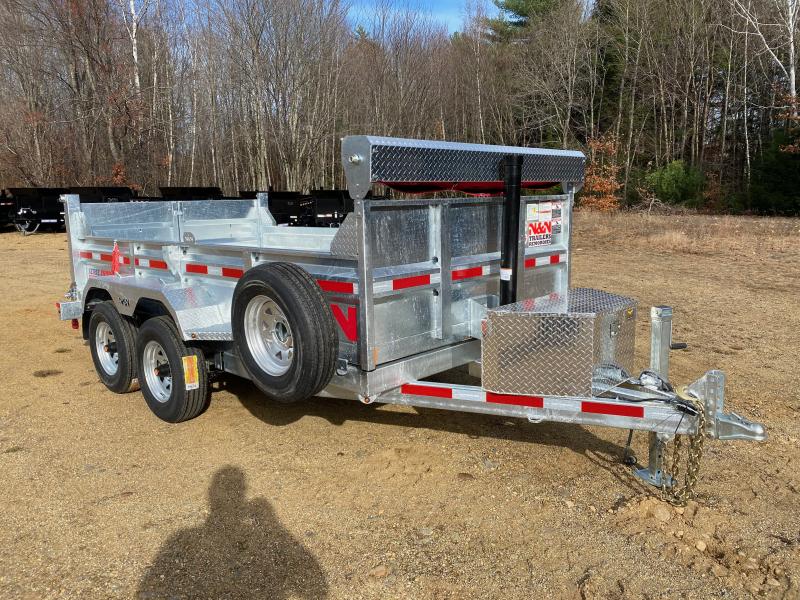 2023 N&N Trailers 6x12 Galvanized 10K Dump Trailer w/Tarp Kit & Ramps