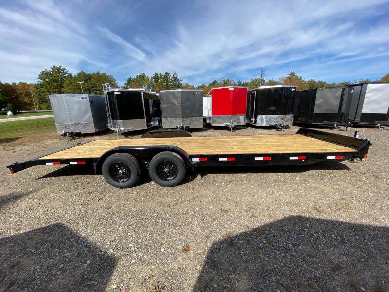 2024 Rice Trailers 7x24 Powder Coated 10k Car Hauler w/SlideIn Ramps
