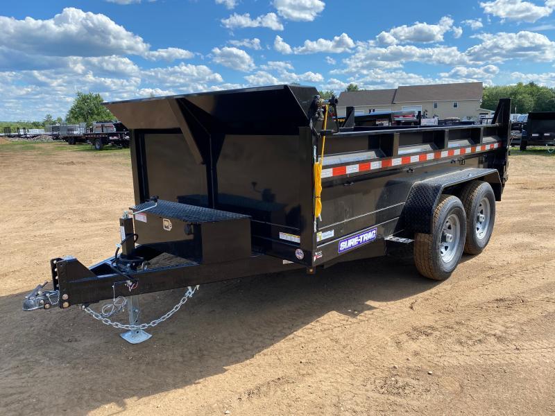 2023 Sure-Trac 7x12 14K Low Profile Dual Ram Powder Coated Dump Trailer 2023 Sure-Trac 7x12 14K Low Profile Dual Ram Powder Coated Dump Trailer